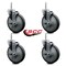 Service Caster 6 Inch Thermoplastic  Rubber Wheel Swivel 58 Inch Threaded Stem Caster Set with Brake SCC SCC-TS20S614-TPRB-TLB-58212-4 - alternate 3